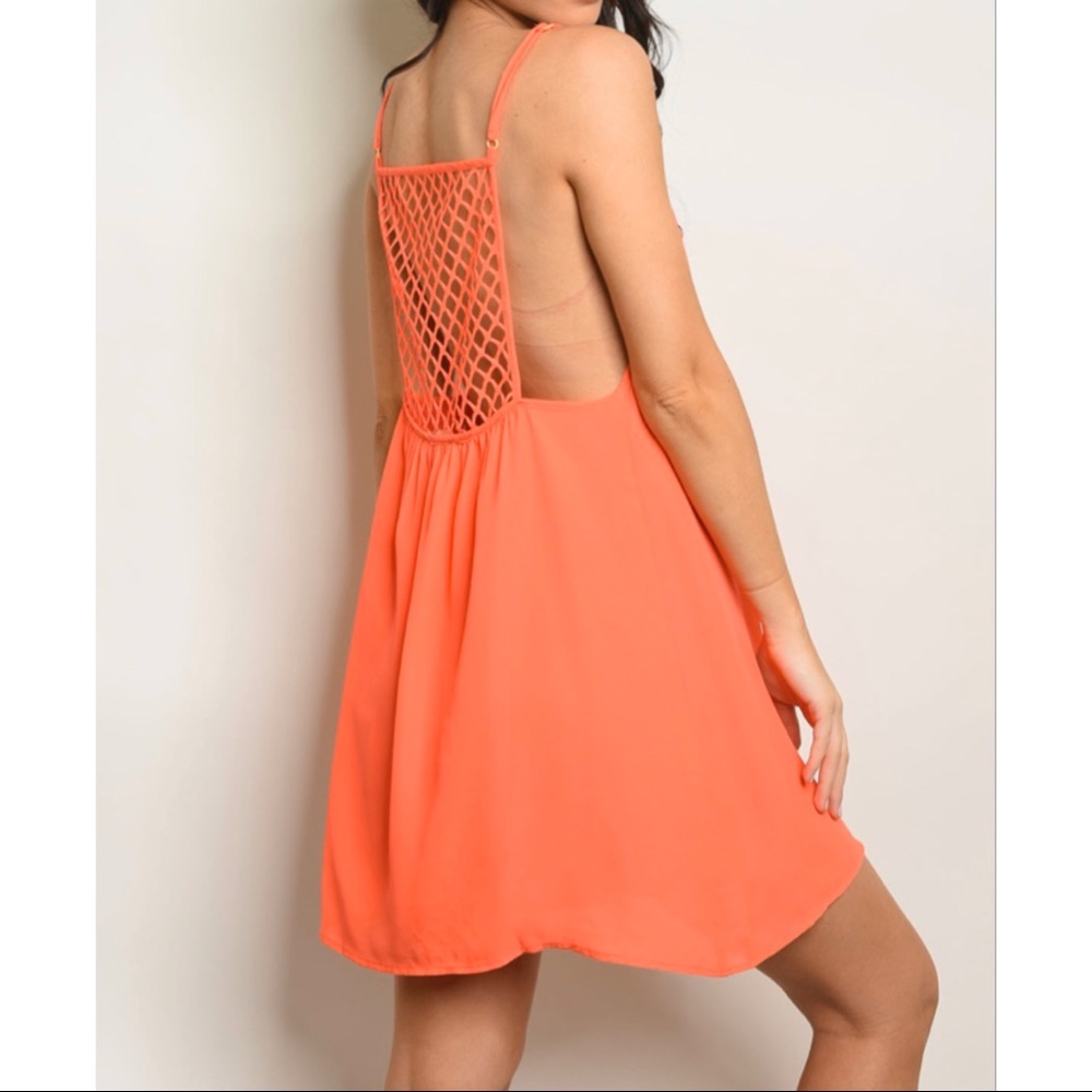 NWT Chiffon Tent Dress - Coral